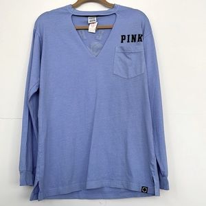 “3 for $15” SALE: NWT VS PINK Cut-out Choker Neckline Long Sleeves, Size Small